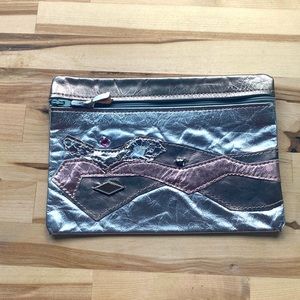 Small silver clutch